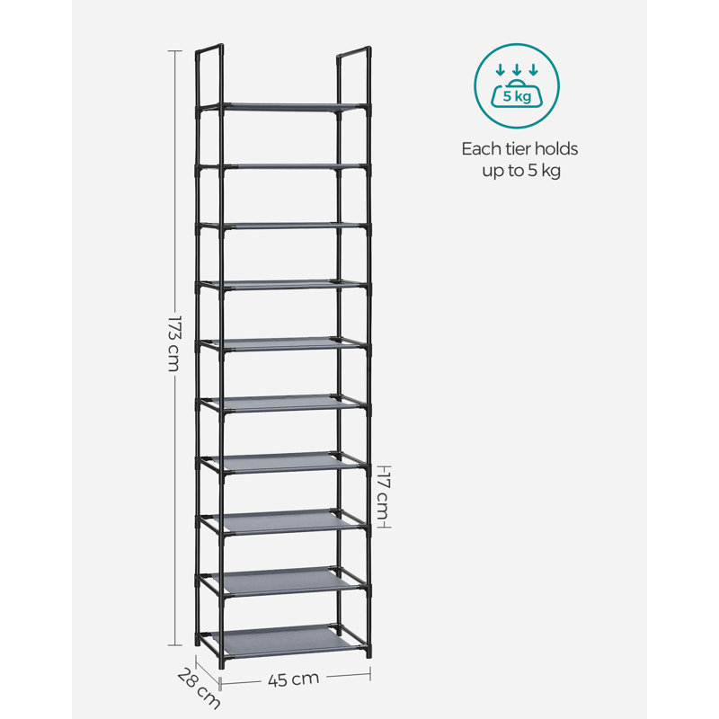 10 Pair Shoe Rack