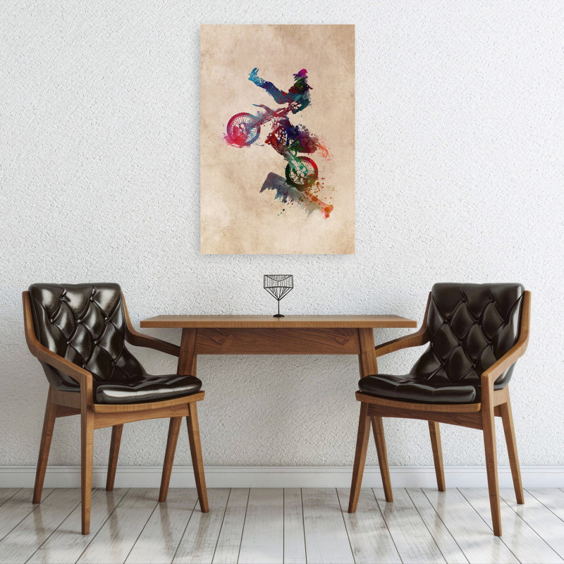 Motocross Splash Jump, art mural cheval contemporain, 36" H x 24" W