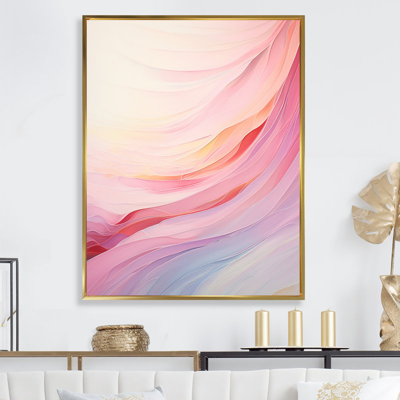 «Ephemeral Rainbow Fantasy Arc I» sur toile, Cadre flottant doré, H 20 po x l 12 po x P 1 po