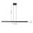 Compact Mini Linear LED Pendant Light, 41.7" Matte Black Slim Hanging Light with remote control for Small Dining Table & Kitchen Counter