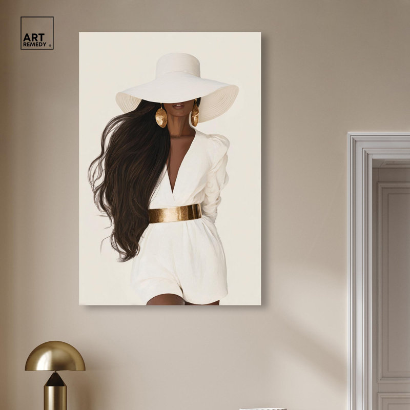 "Sun Hat Serenity III", reproduction d'art sur toile par Art Remedy, 30 x 45, H 45 po x l 30 po, Toile tendue avec châssis