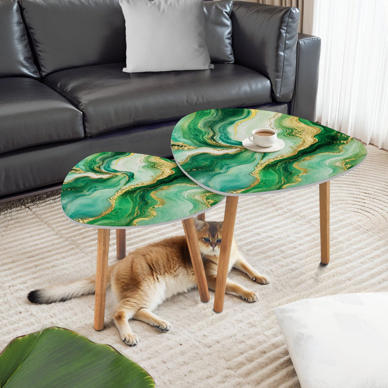 Ensemble de 2 tables basses gigognes Triangle Nesting