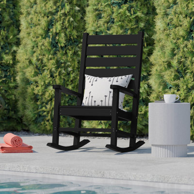 Chaise berçante d'extérieur en PEHD toutes saisons de qualité commerciale Maxance