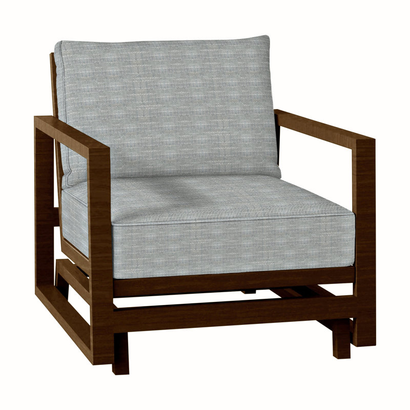 Avondale Patio Lounge Chair with Cushions, No Welt + Standard Fill, Rollo Silver, Slate Gray