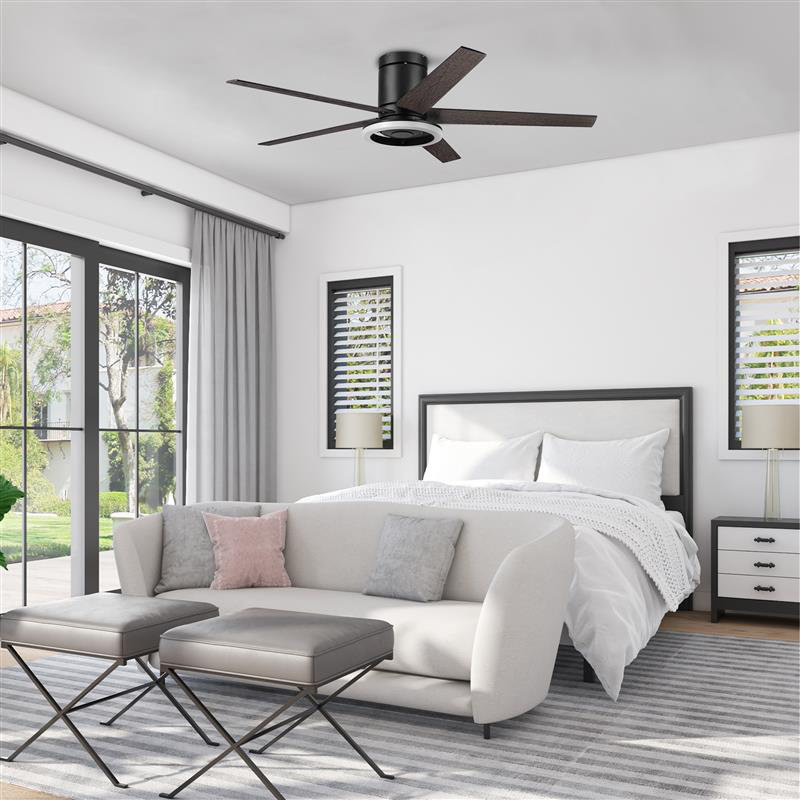 Ventilateur de plafond d'intérieur de 52 po avec télécommande et ensemble d'éclairage inclus Graceshire