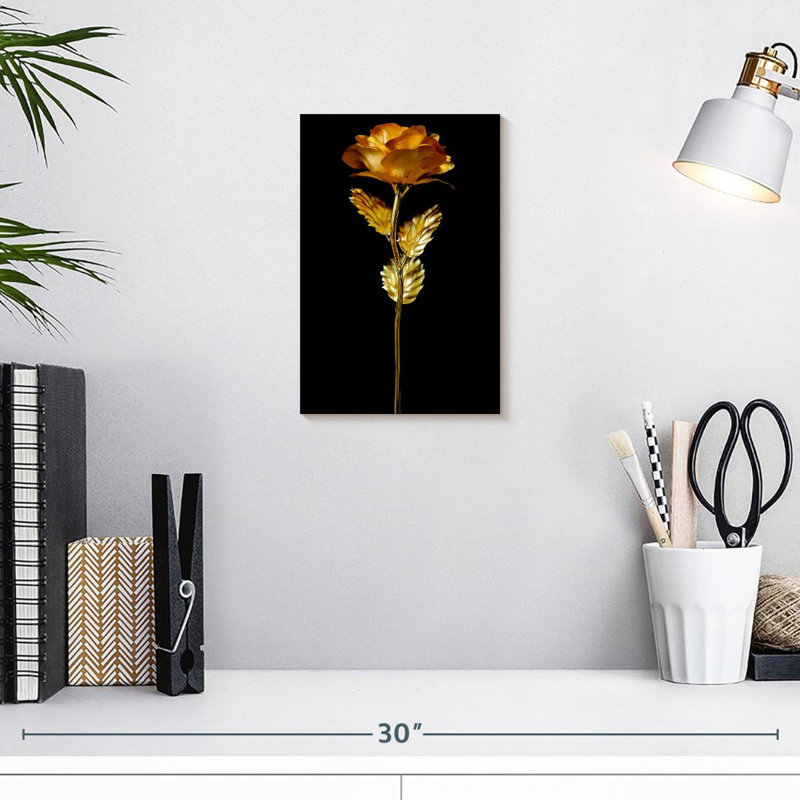 Colored Rose, 12" H x 8" W