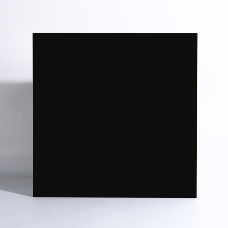 Qube Tiles Nano Absolute Black 12 x 12 Polished Porcelain Tile & Reviews