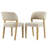 Miloh Upholstered Dining Chairs With Rubberwood Legs & Padded Backrests-114730322