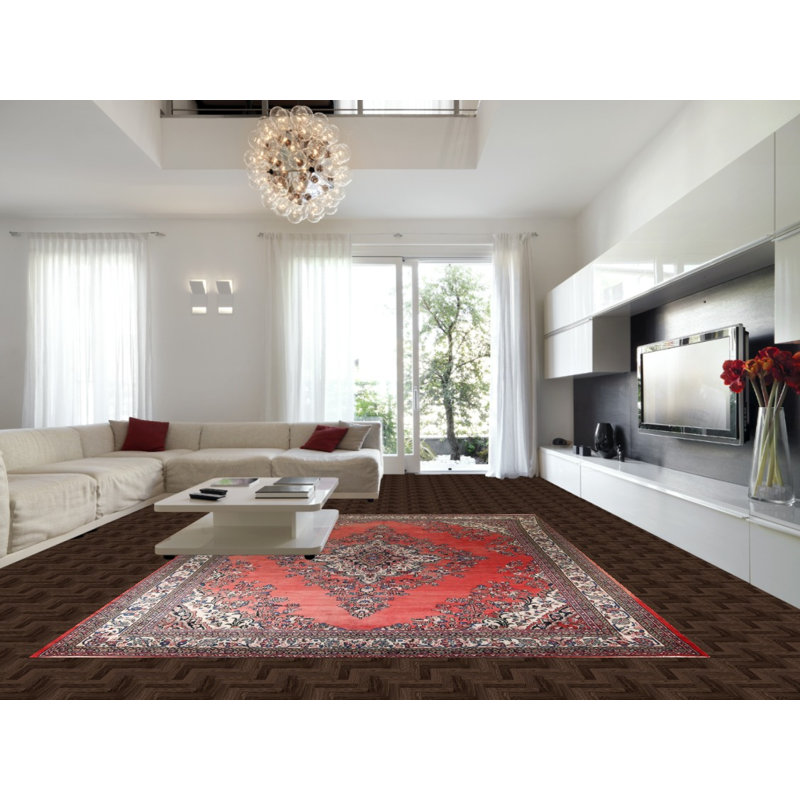 Grand tapis floral traditionnel 14 pi 5 po x 10 pi 5 po