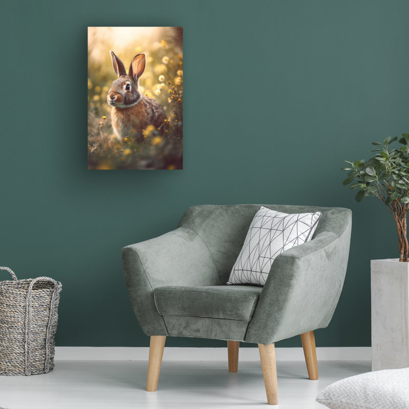 Art sur toile Bunolog Bunech In Flower Field, H 47 po x l 30 po