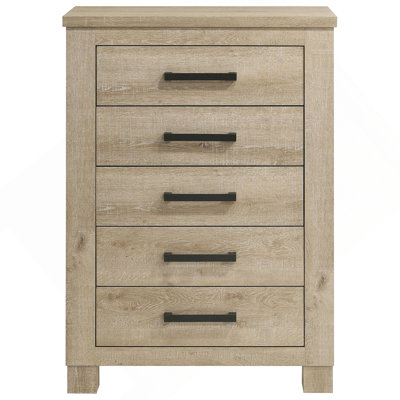 Oak 5-drawer Bedroom Chest of Drawers