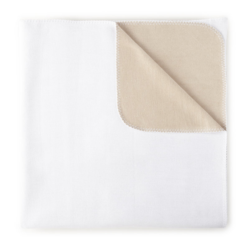Couverture en coton réversible Alta, Jeté, White