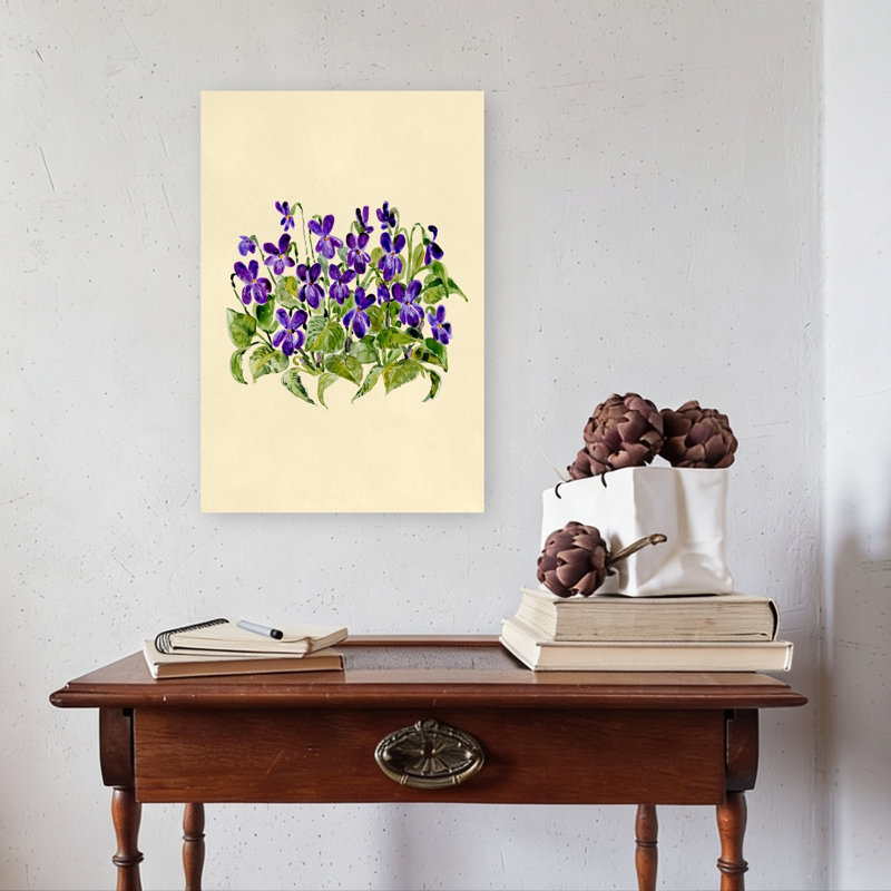 Délicat mauve violette, impression d'art abstrait printanier nature violette délicate, 24" H x 16" W
