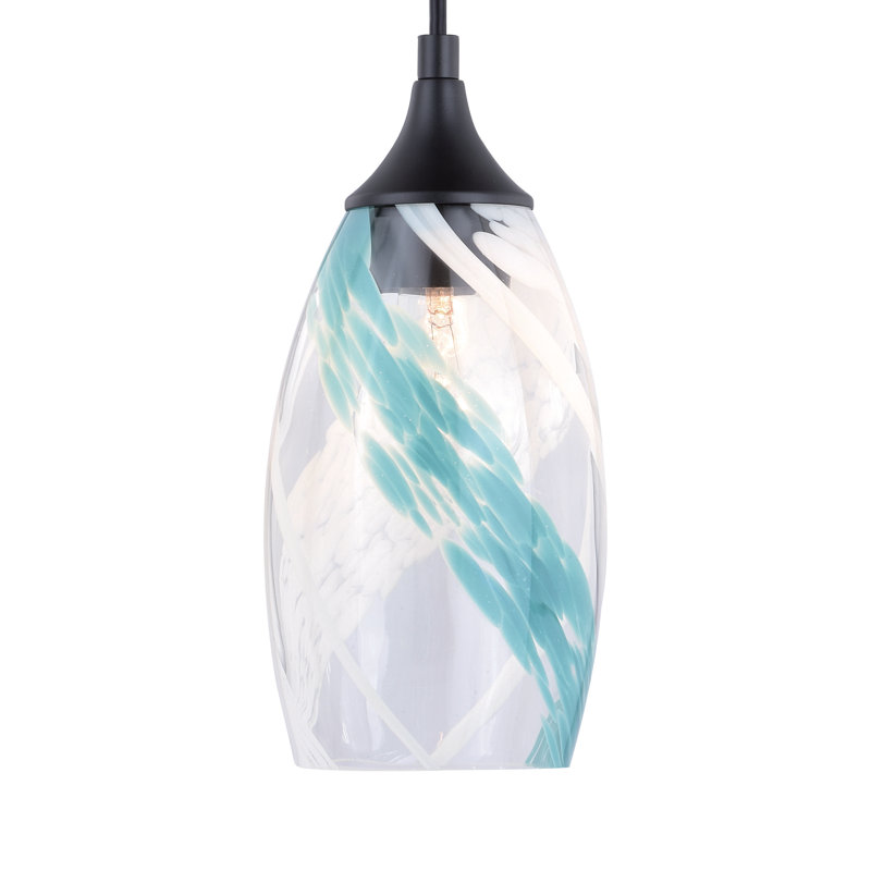 Luminaire suspendu en forme de goutte à 1 lumière Finja, Bronze huilé