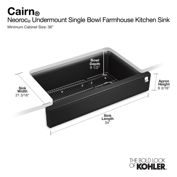 KOHLER CAIRN 1 BASIN 36 SHORT APRN