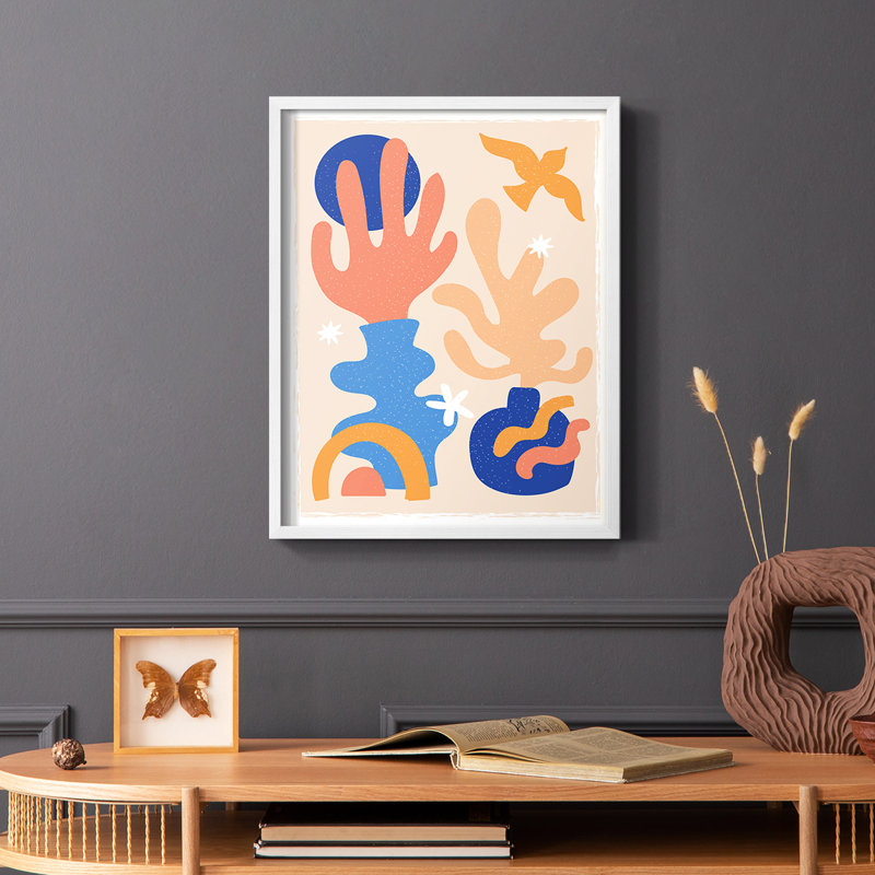 Matisse CDLXII, reproduction encadrée - bois massif, H 28 po x l 22 po, Cadre simple blanc