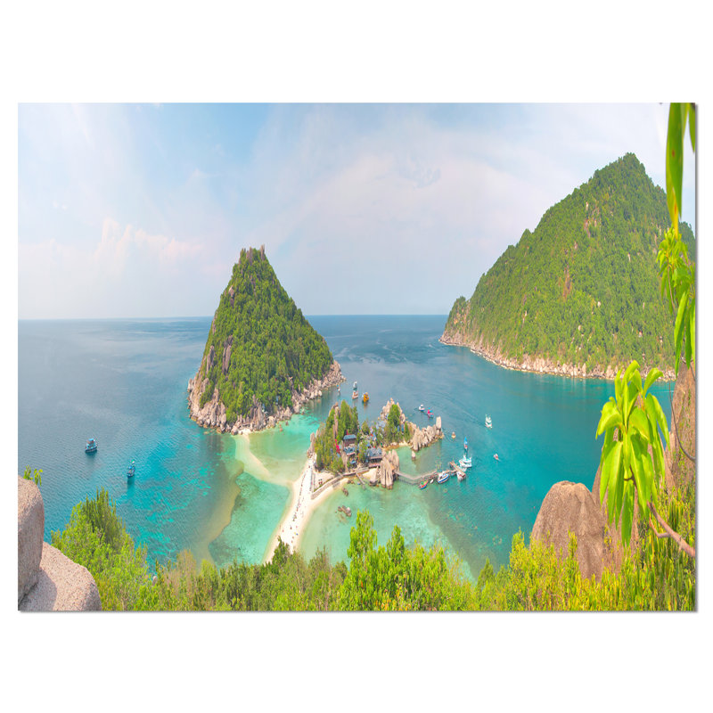 «Tropical Island Panorama Landscape», reproduction de photo sur toile, H 30 po x l 40 po