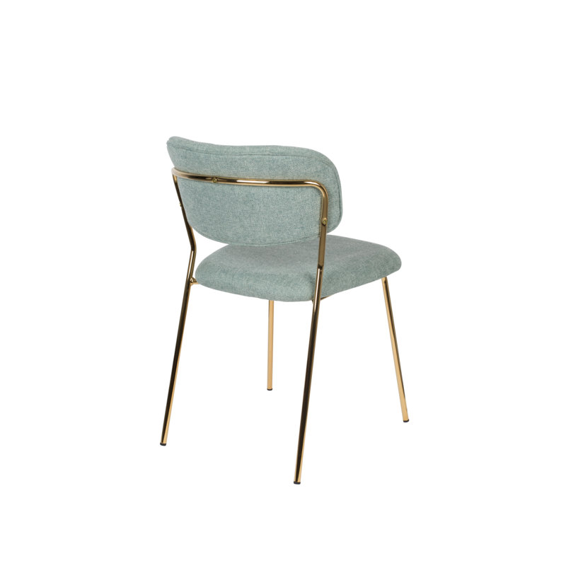 Jolien Upholstered Dining Chair, Green, Gold
