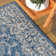 Haupt Vine and Border Textured Weave Navy/Gray Indoor/Outdoor Rug