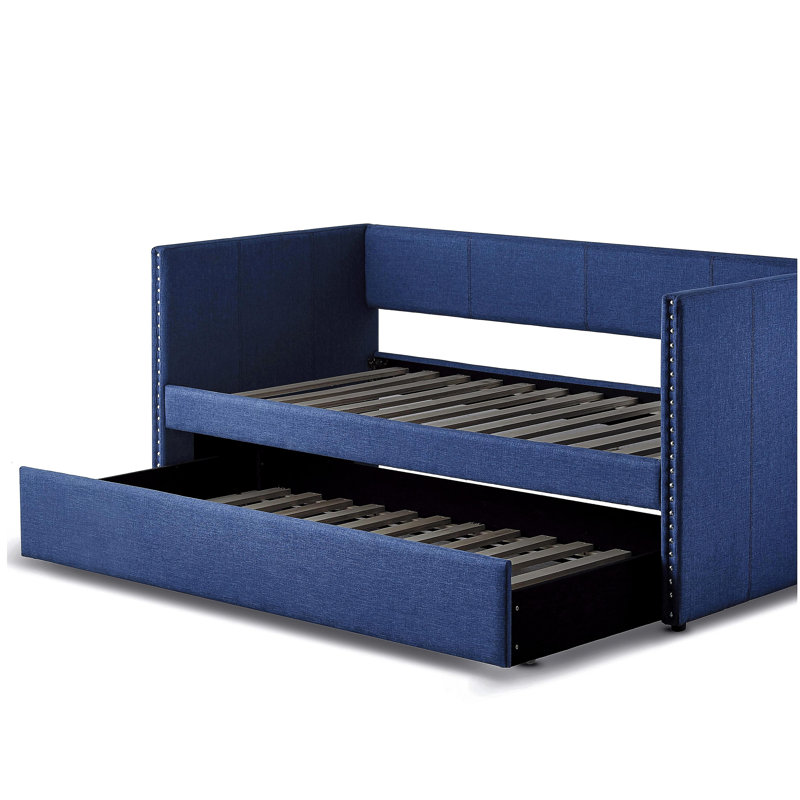 Méridienne en tissu rembourré 1pc, Bleu