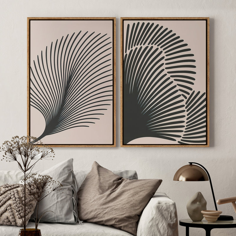 Art mural encadré sur toile, rétro muraux abstraits pour chambre à coucher, H 24 po x l 16 po, Naturel
