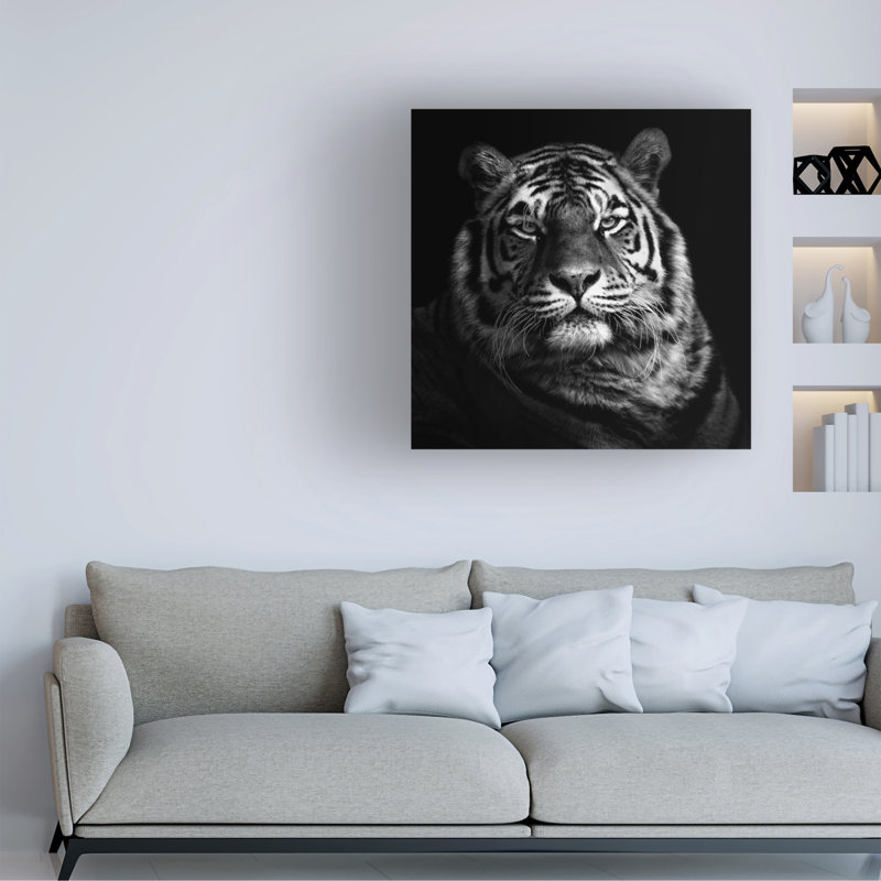Tigre sur toile par Christian Meermann, impression, H 18 po x l 18 po x P 2 po