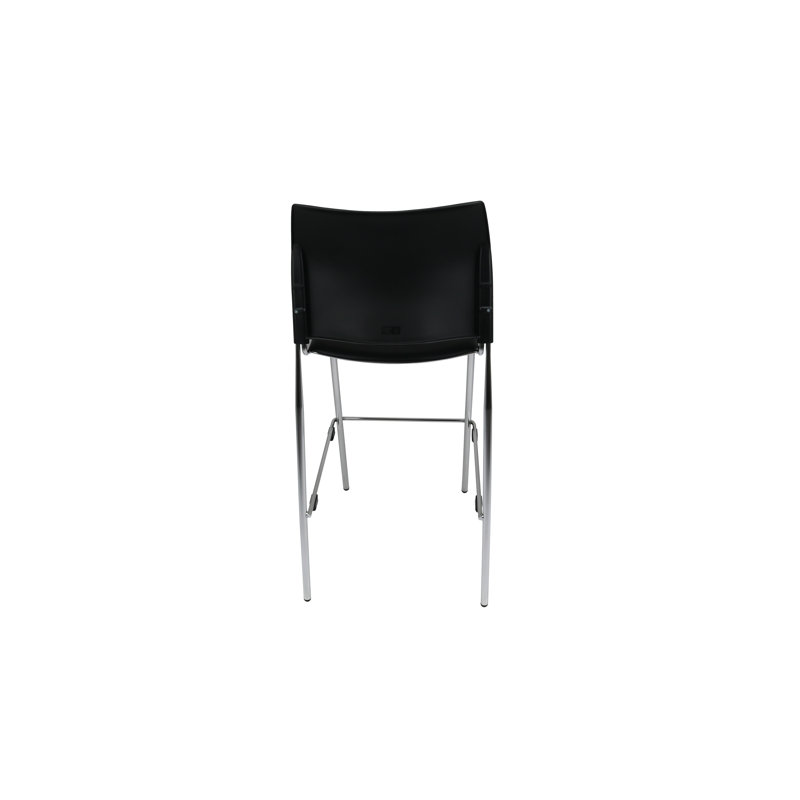 Jody Vinyl Stack Stool, Bar Stool (30" Seat Height), Black
