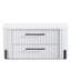 Type C 2 Nightstand In White, Solid Wood + , Front Design, Metal Accent, Felt Lined White 2 Drawer With , Construction, Accent Base, , Top & Bottom Inner Storage Unit