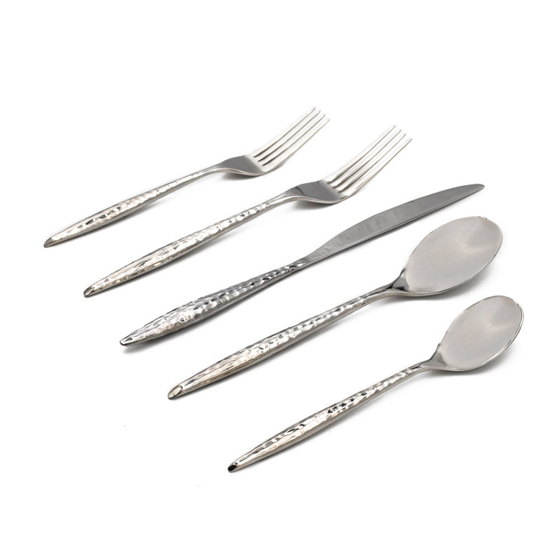 Ensemble de couverts 20 pièces en acier inoxydable 18/10 Avellino, service pour 4, Miroir
