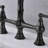 Bridge Dual Handles Kitchen Faucet In Matte Black With Pull-Out Side Spray, 360 Degree Rotatable High Spreading, Rust, Corrosion , Leak Proof, Brass Created Discharge Pipe, Made