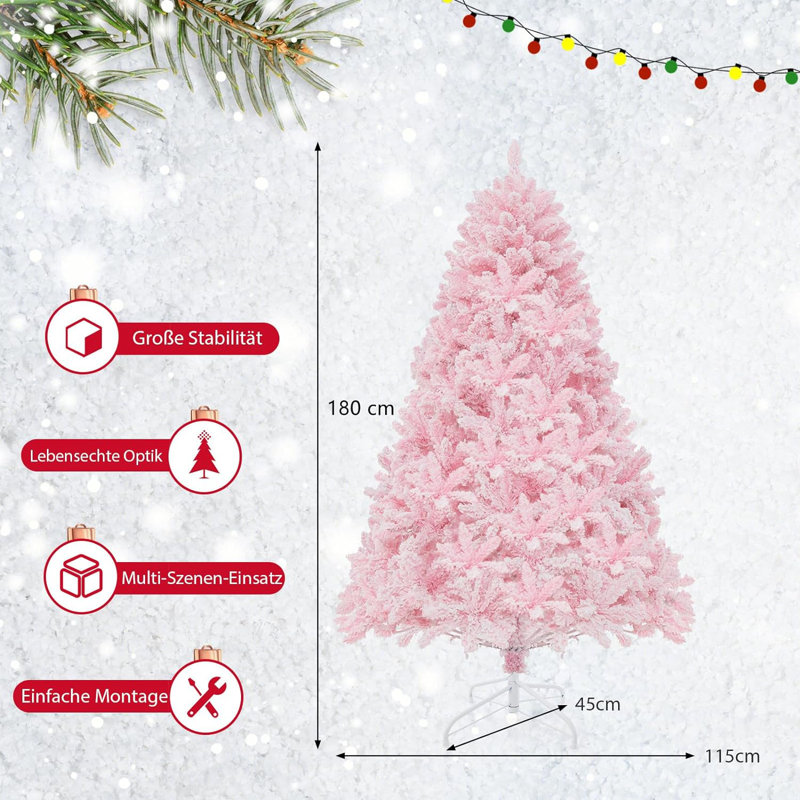 Lighted Artificial Pine Christmas Tree