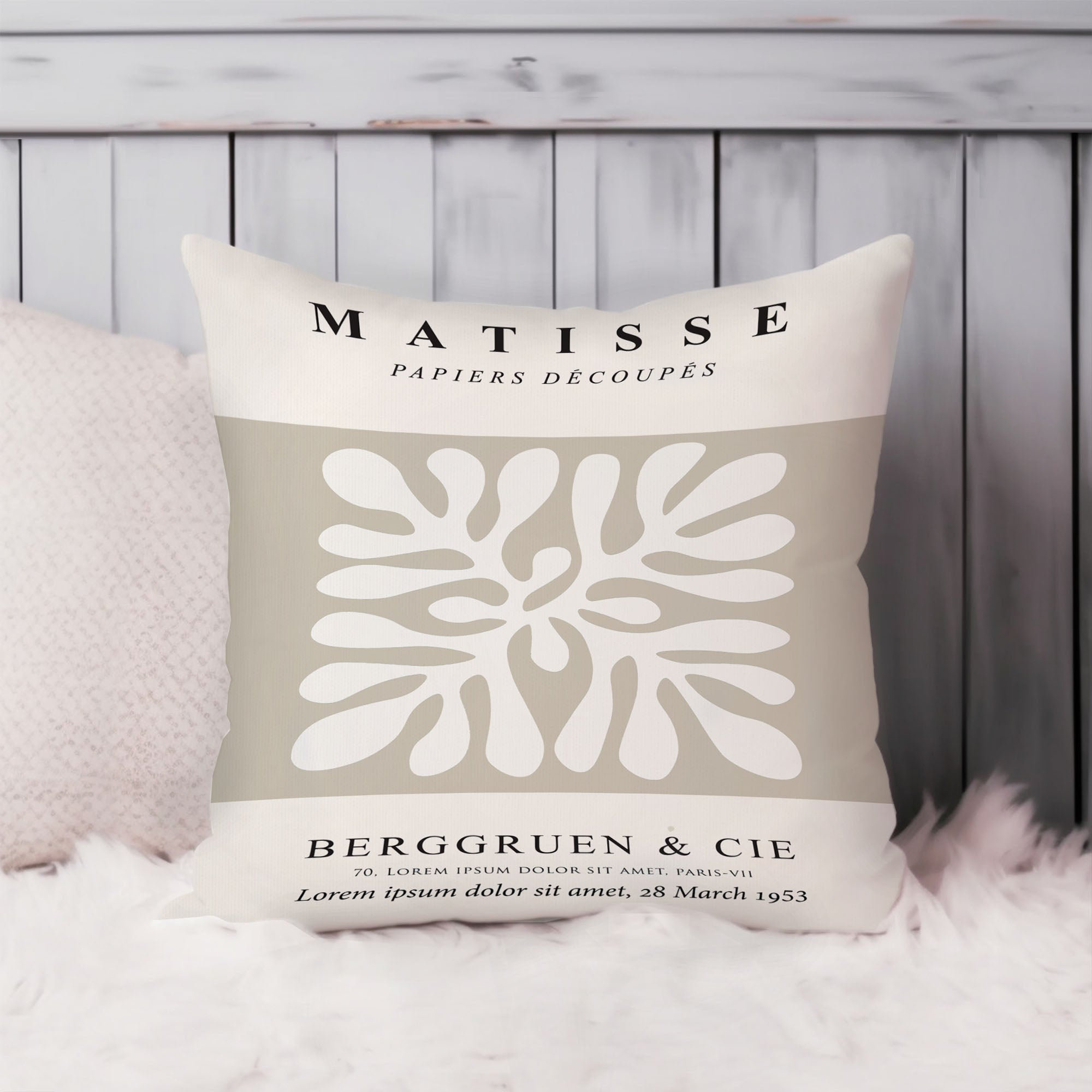 Ethan Taylor Abstract Matisse Abstract Botanical Coffee Beige Shapes