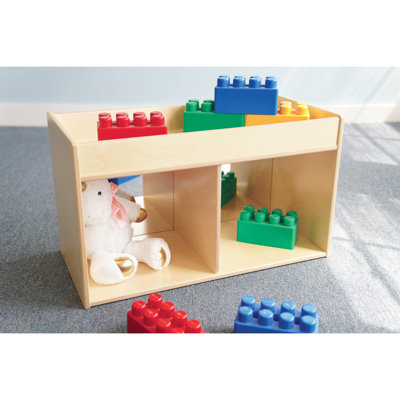 2 Compartment Wood Shelving Unit