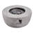 Kullan Outdoor 36" Faux Concrete Round Propane Gas Fire Pit