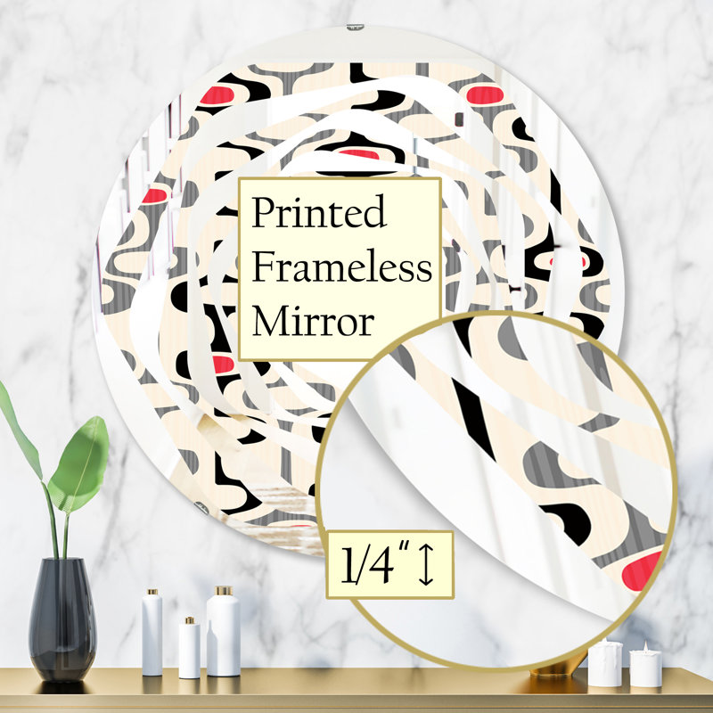 Miroir mural Whirl Abstract Design, H 31,5 po x l po