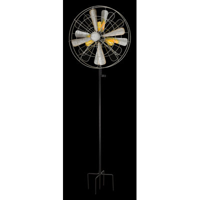 Wind Spinner Metal and Glass and Solar Solar Powered Wind Spinner Standard
