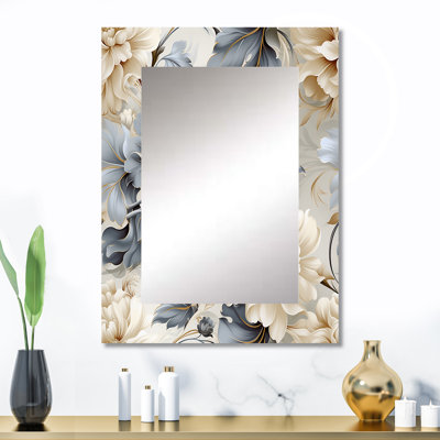 Ethereal Rococo Flourish Victorian Pattern - Floral Mirror Wall Decor