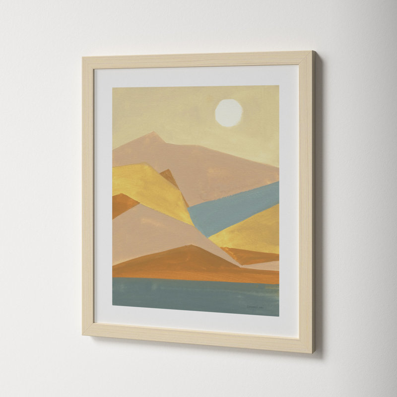 Retro Abstract I Southwest Mountains by Danhui Nai, 19.38" H x 16.38" W x 0.88" D, Brown Framed Paper