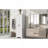 Storage Cabinet with Two Doors for Bathroom, Office, Adjustable Shelf, MDF Board, White-2065440129
