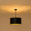 3 - Suspension lumineuse industrielle en métal noir de type tambour.