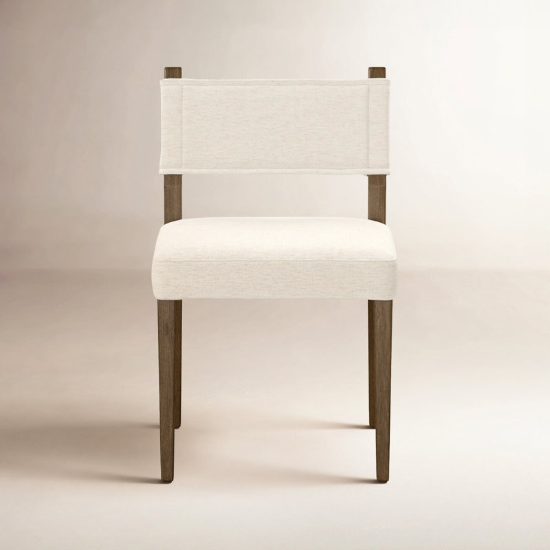 Lorretta Side Chair, Polyester/Leather Crypton Nomad Snow, Brown