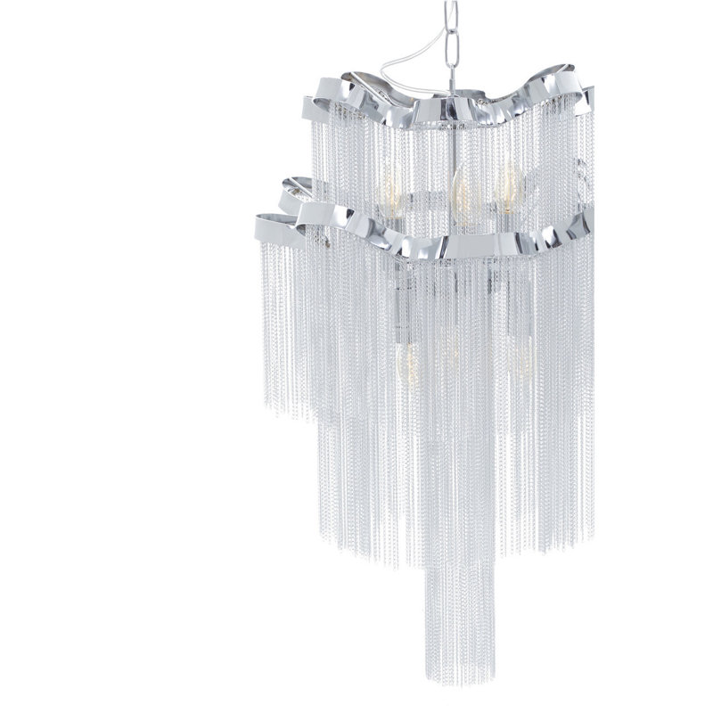 Crick 6 - Light Silver Cluster Pendant