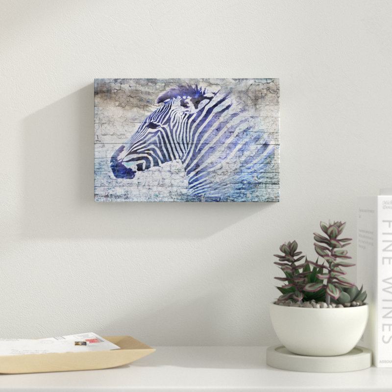 «Purple Zebra», impression sur toile, H 8 po x l 12 po