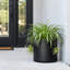 Pot de fleurs Kute Nest Equo en fibre de pierre noire de 40 cm de diamètre-133488771-133488775