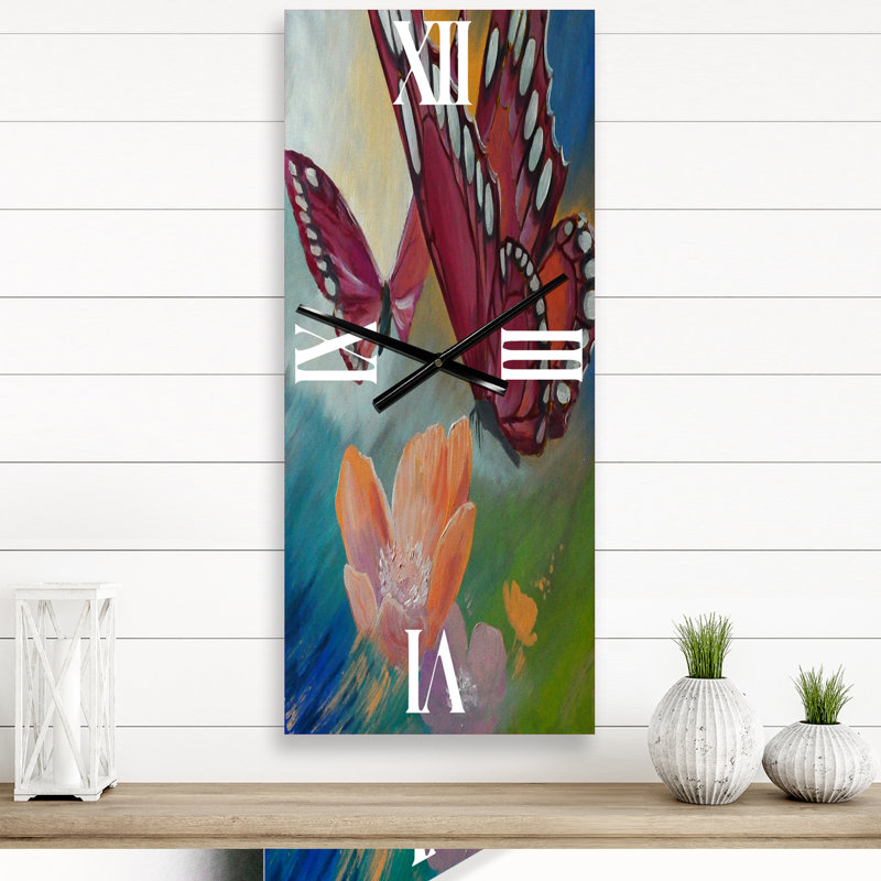 Horloge murale papillon, Grand