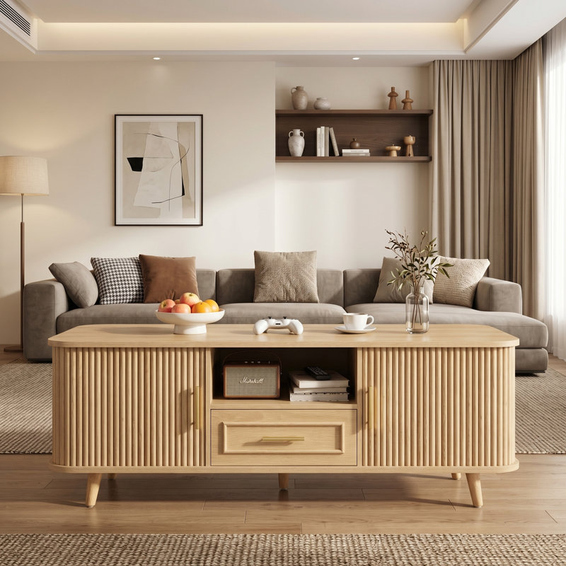 Kyra Multi-Storage Coffee Table, Natural