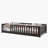 Espresso Rubber Wood Watsons Floor Bed With Fence (No Door) And Safety Guardrails-1594962279