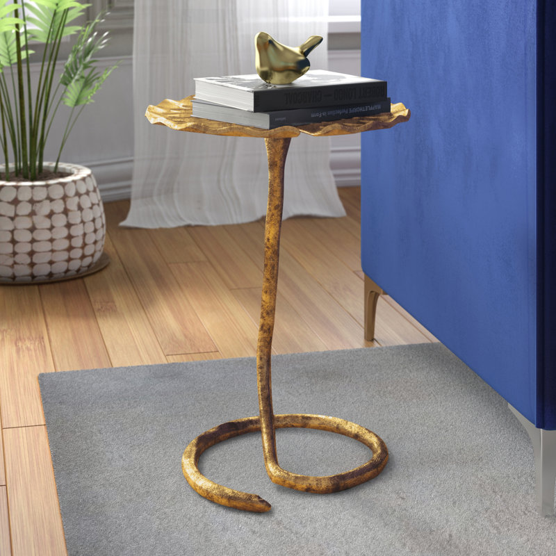 Medora End Table, Gold