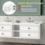 Support mural pour meuble-lavabo double - base seulement (plateau non inclus)