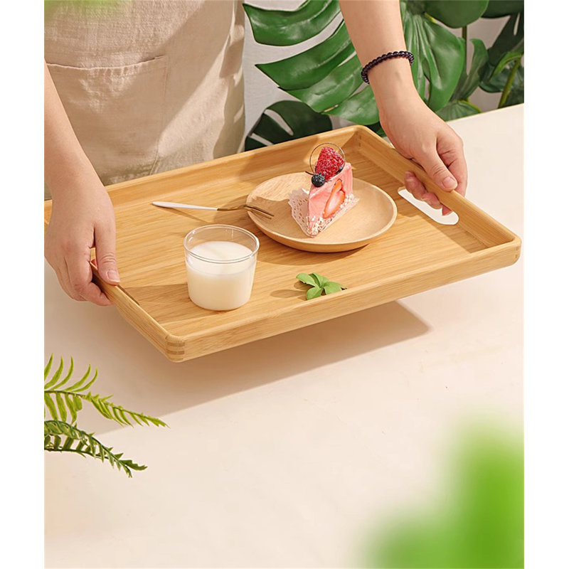 Plateau en bambou Sindie, H 1,18 po x l 9,45 po x P 12,99 po
